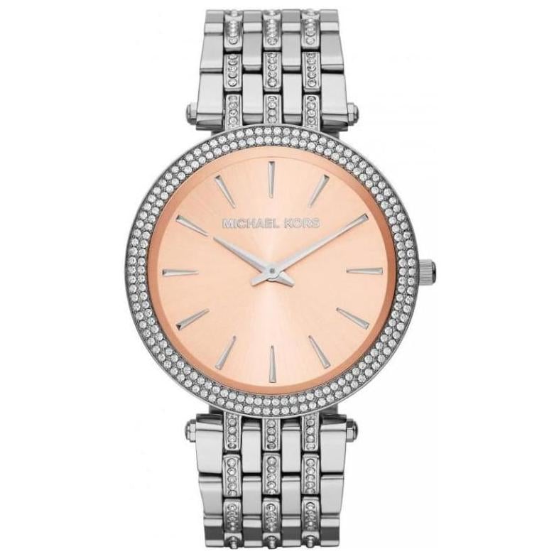 Michael Kors Ladies Darci Rose & Silver Glitz Watch - MK3218